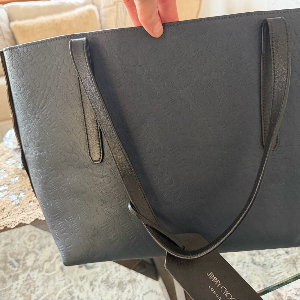 Jimmy Choo Embossed Black Tote
